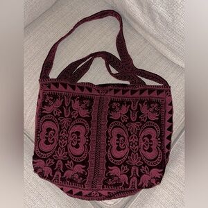 Johnny Was maroon tote bag! Brand new!